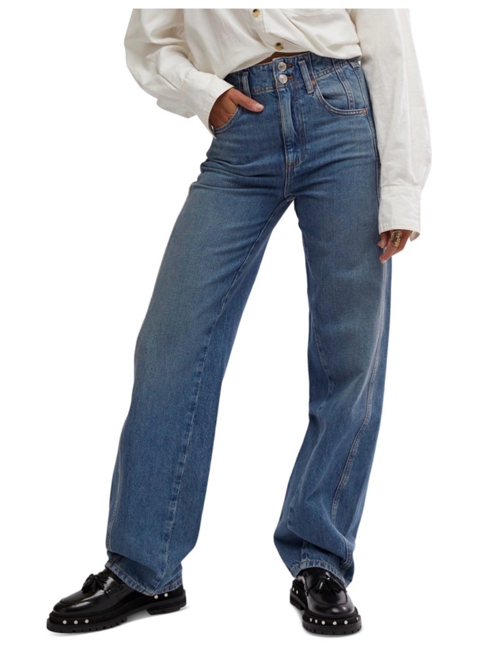 Free People Aster Wide-Leg Women’s Jeans - Picture 4 of 12